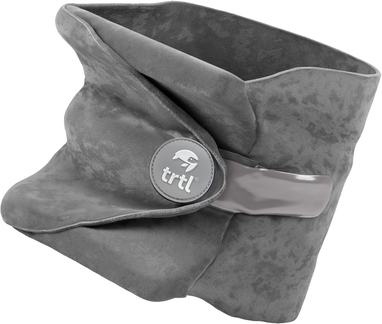 Trtl Soft Support Wrap Style Travel Pillow for Flights, Grey